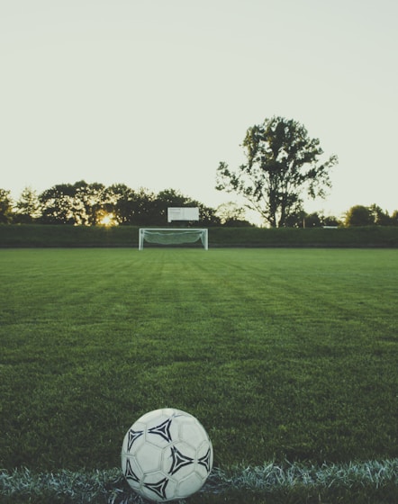 white and black soccer ball