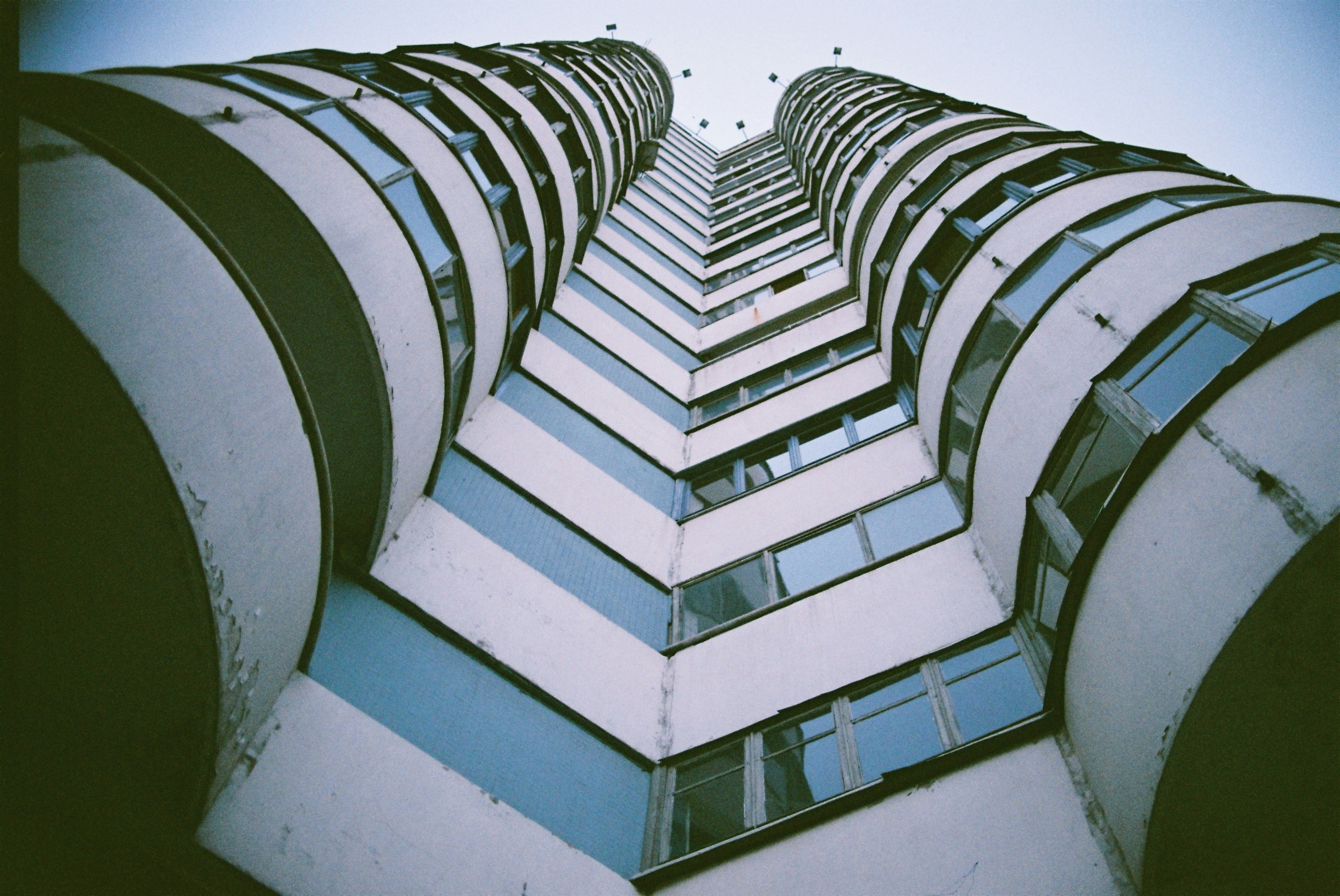 low-angle photography of building