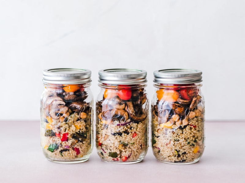 Freshly cooked quinoa in a white bowl