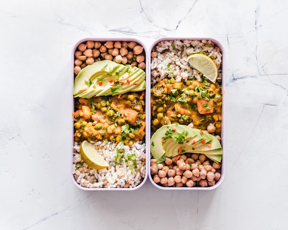 cooked food on tray