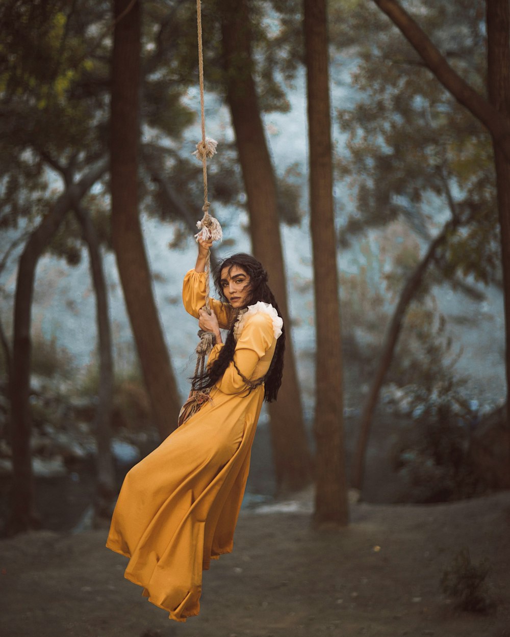 woman riding rope