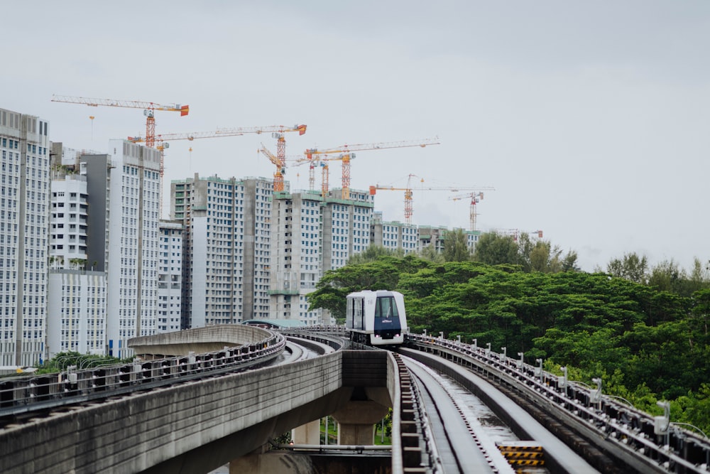 train on track during daytime