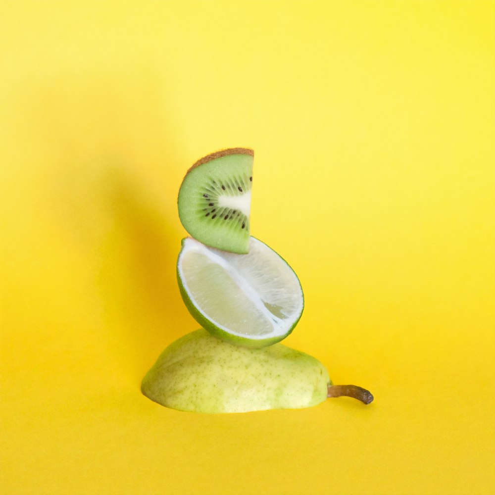 sliced green fruits