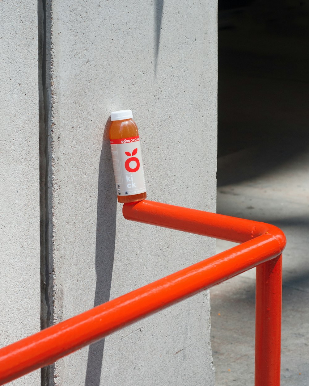 bottle on pile