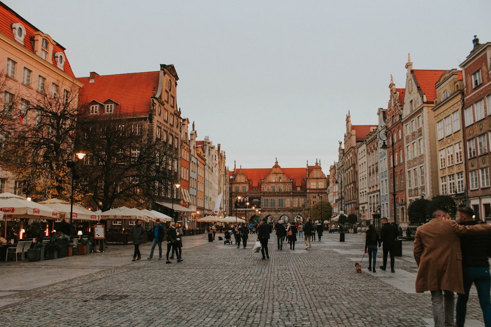 people walking near the building