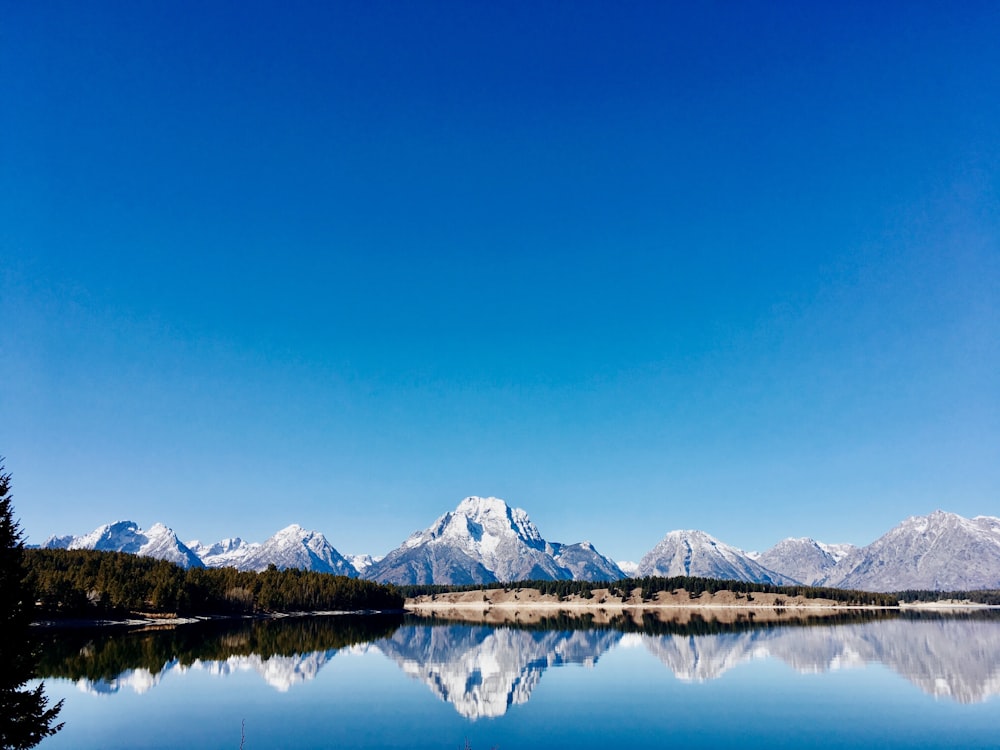 mountains covered by snow