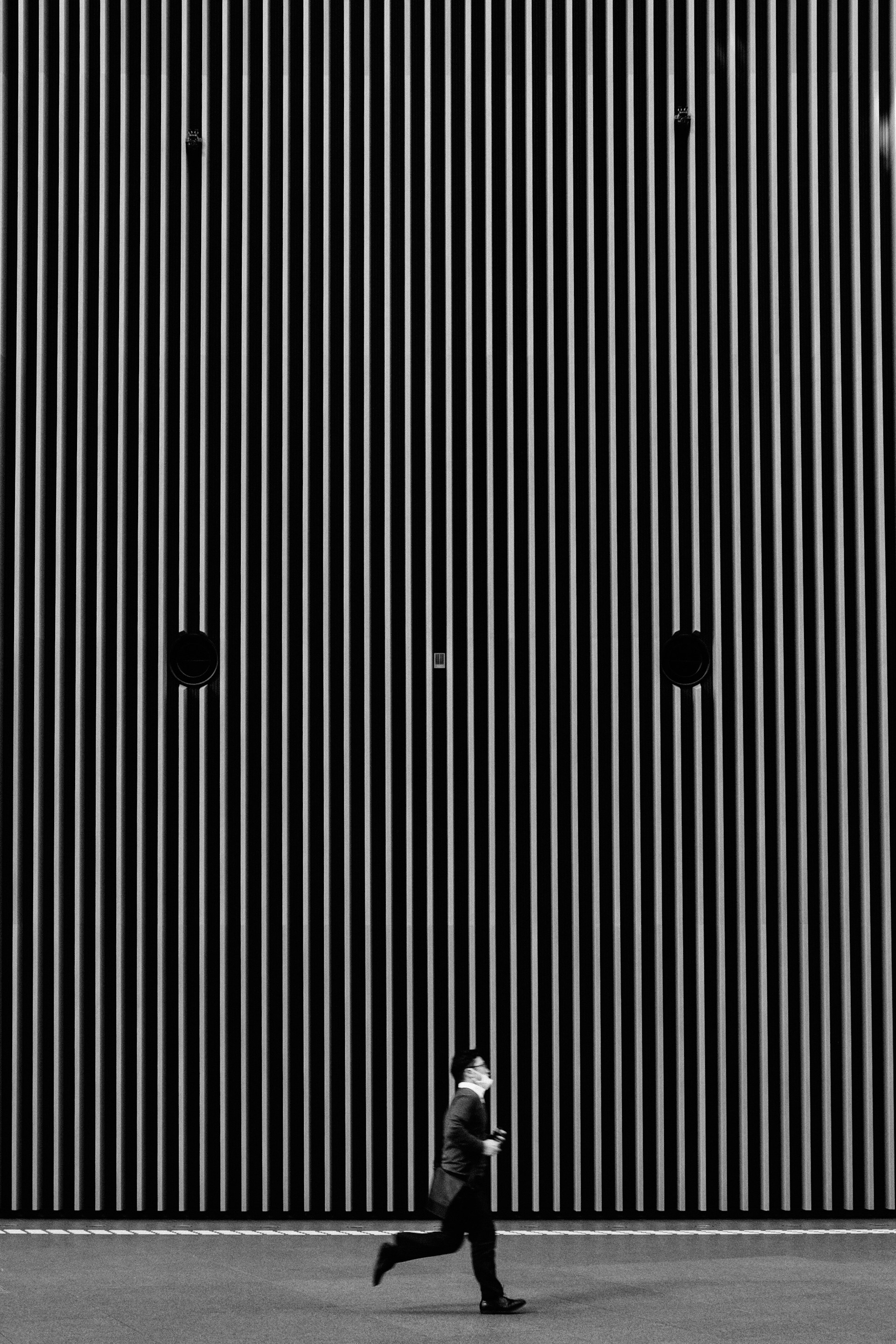 man standing near wall