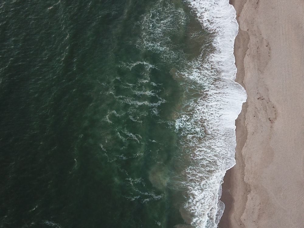 fotografia aerea in riva al mare