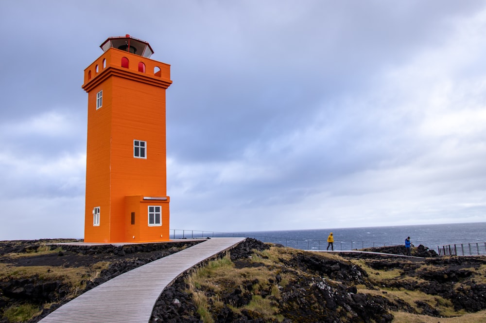 orange lighthouse