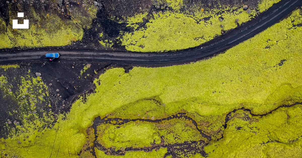 Aerial photography of black road path photo – Free Iceland Image on ...
