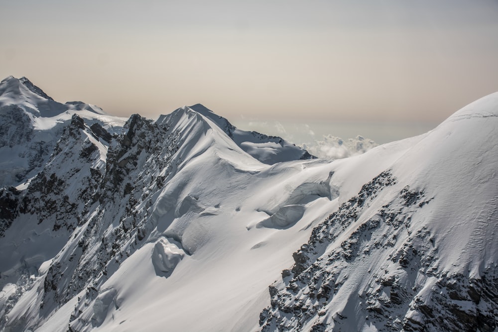 snow capped mountains