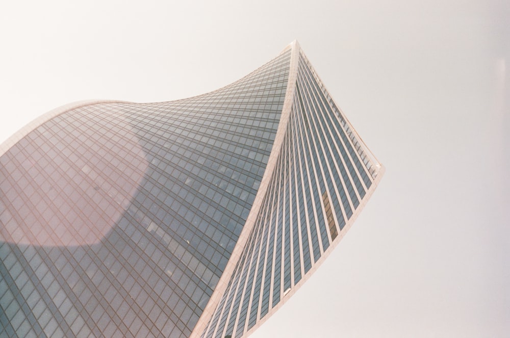 low-angle photography of curtain-wall high-rise building