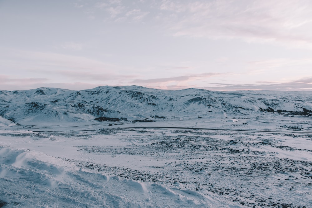 snow field during daytime