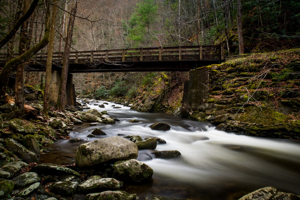 time lapse photography of river