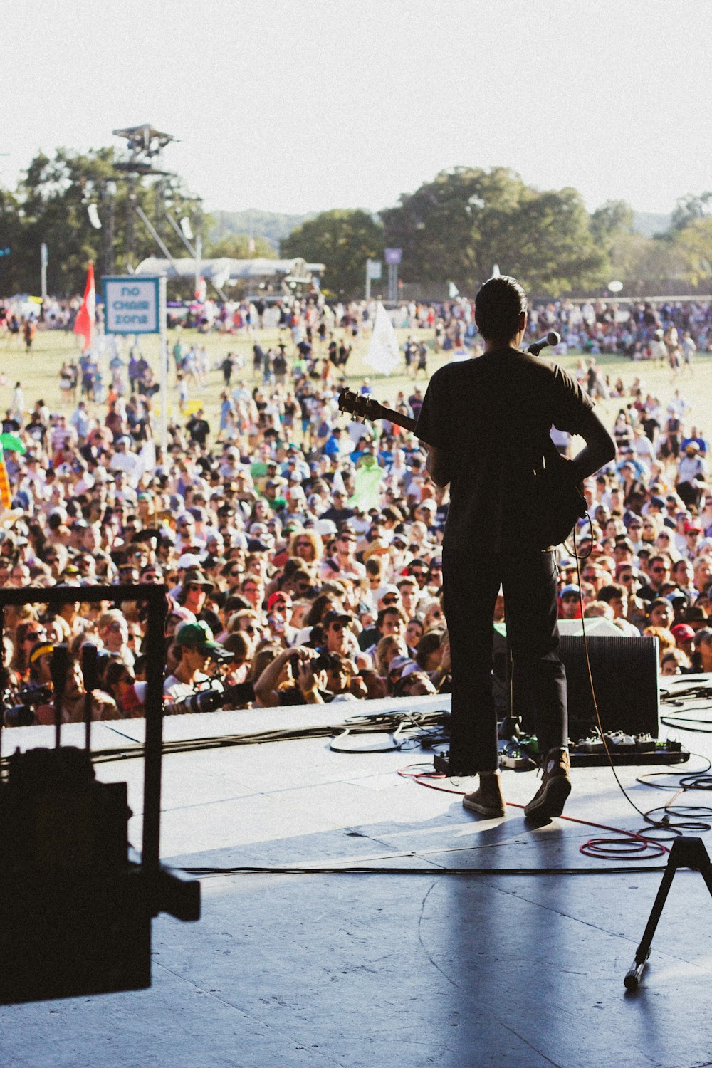 man performing on stage