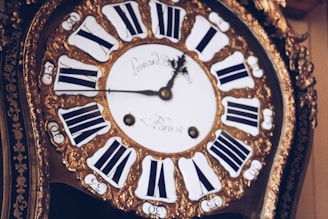An elegant traditional Chinese clock with subtle gold accents representing time’s rhythm