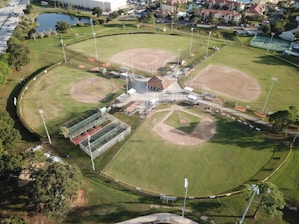 aerial photography of field
