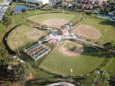 aerial photography of field