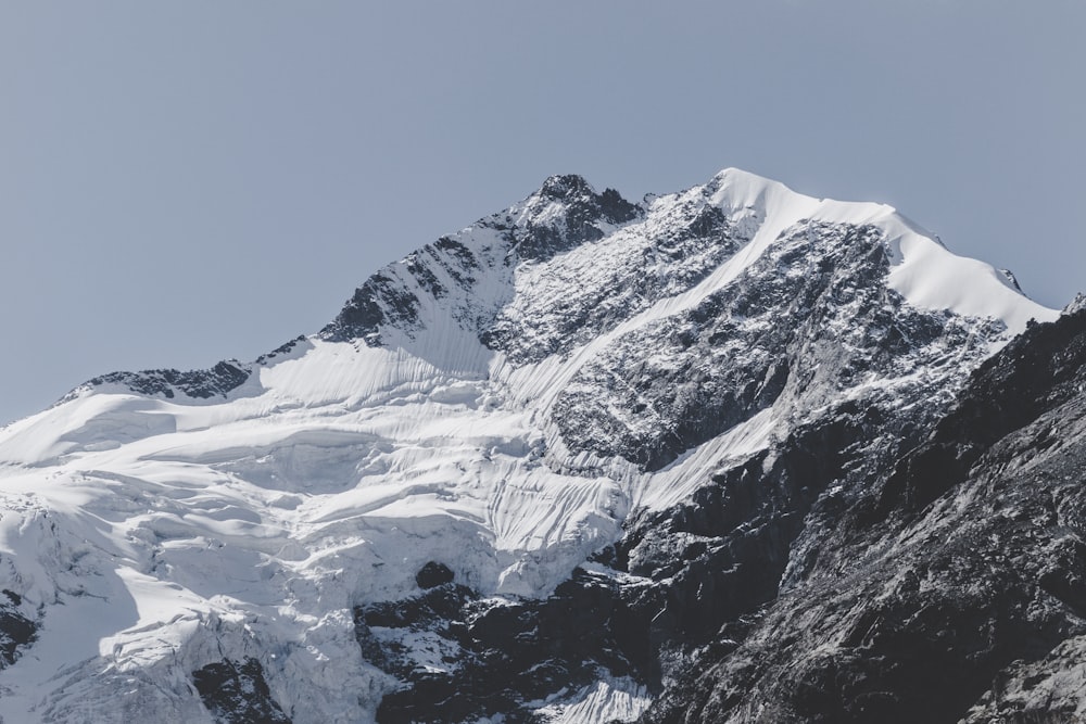 mountain covered with snow