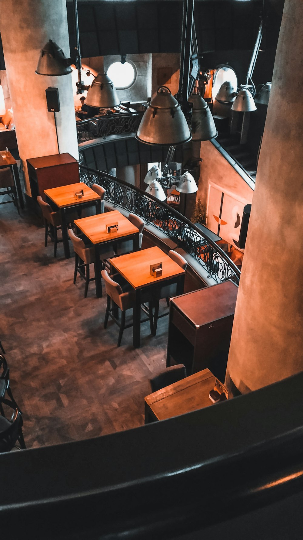 brown wooden table with chairs