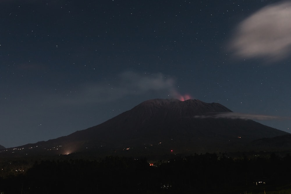 silhouette of mountain