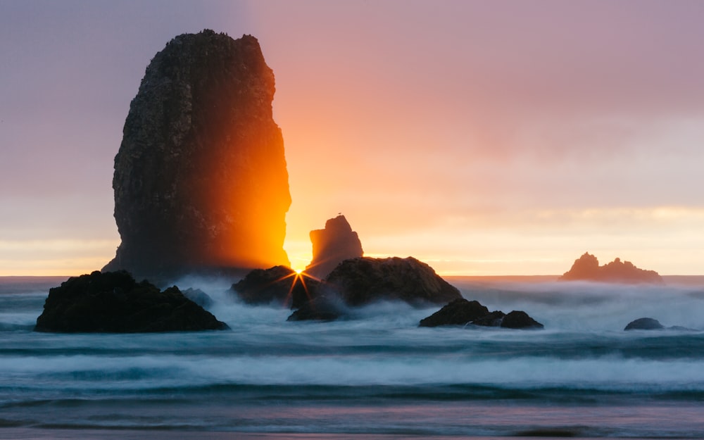 nature photography of rock formation