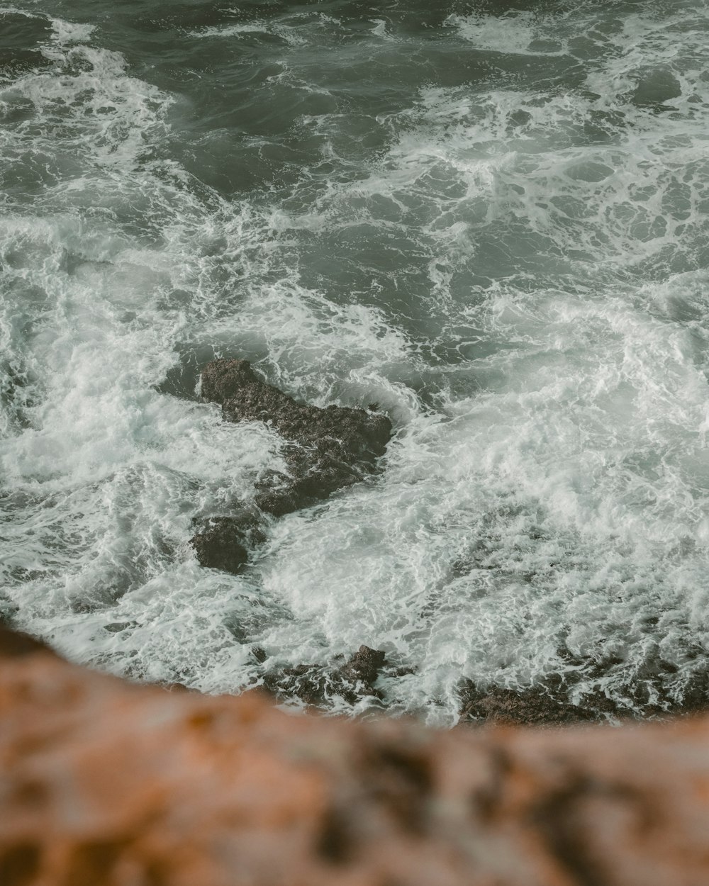 closeup photo of body of water