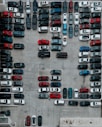 aerial photography of cars on parking lot