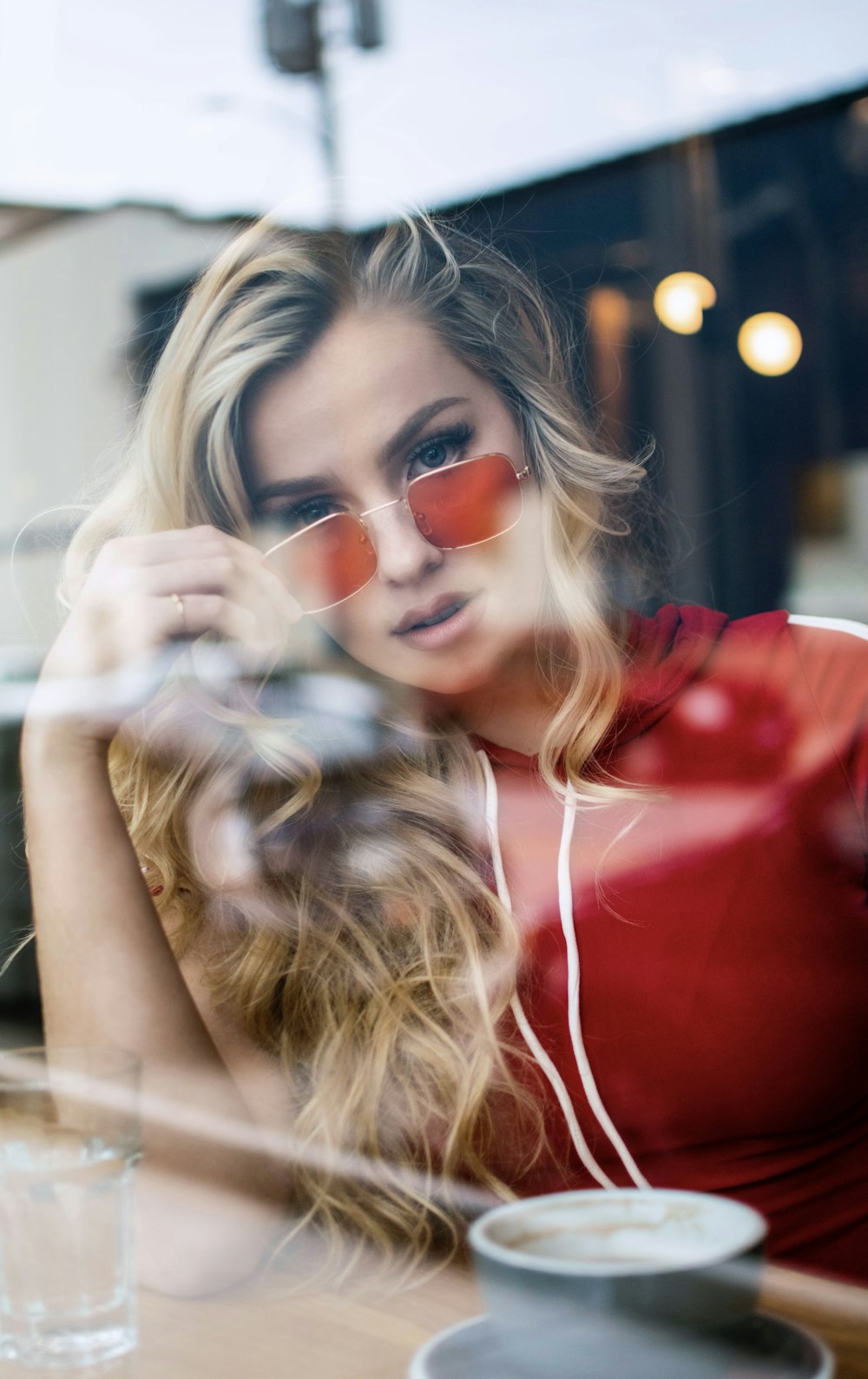 woman wearing sunglasses