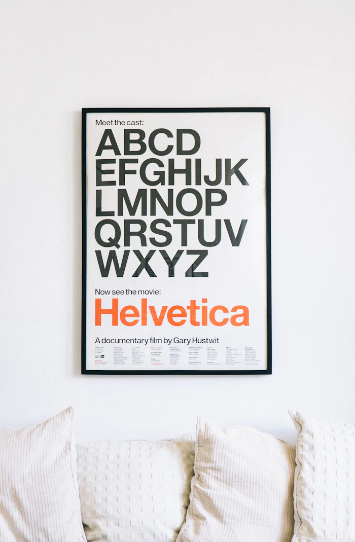 Custom photo frames on a wall