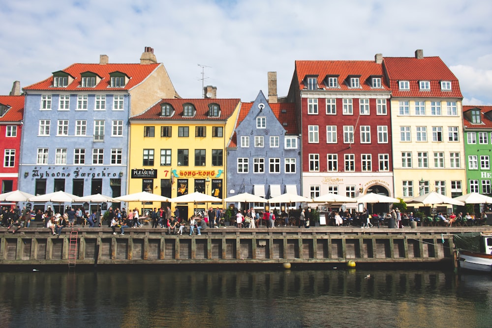 colorful houses near body of water