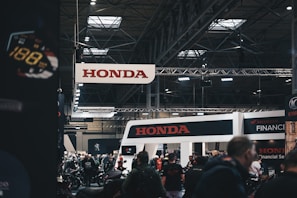 people gathered inside Honda venue