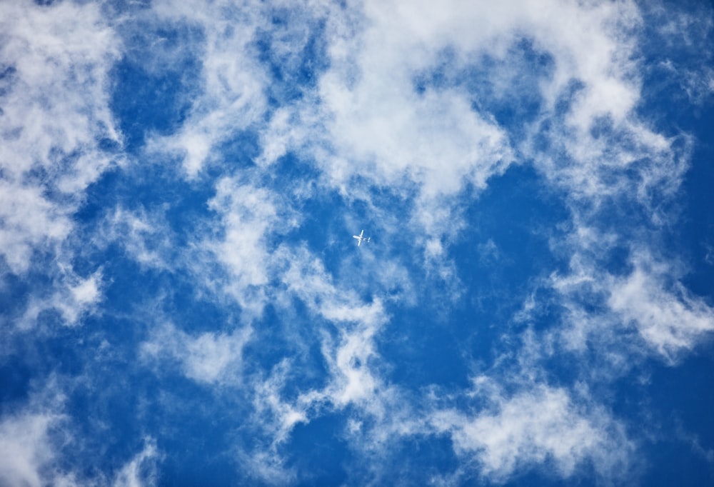 white and blue clouds