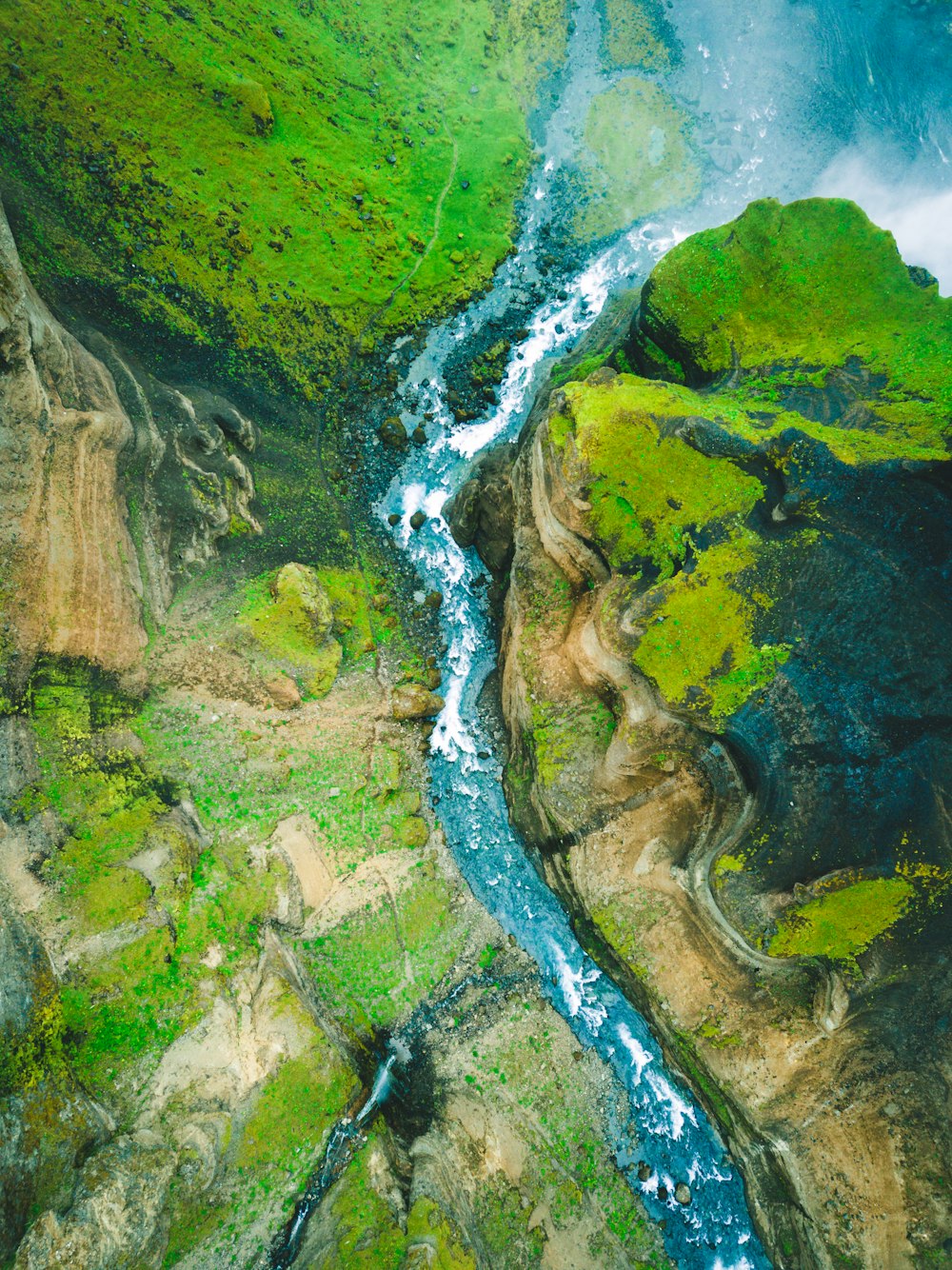 Aerial photography of river