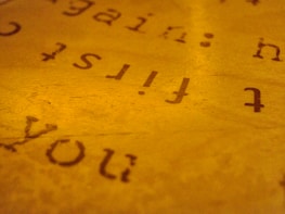 A close-up of the word 'pleasher' styled over an abstract image with warm tones.