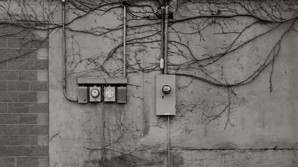 electric meter attached on the wall