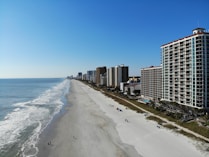 high-rise buildings near seashore