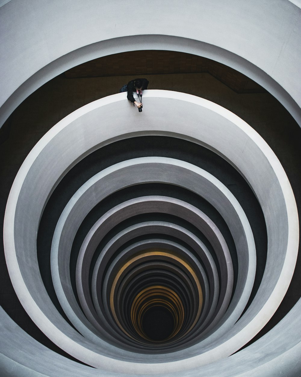 white spiral stairs