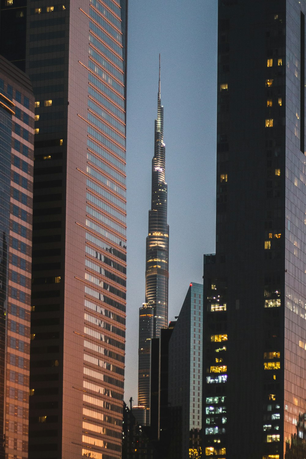 low angle photo of buildings