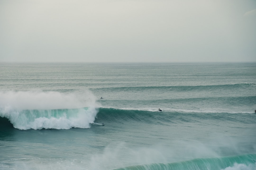 ocean waves, Surfing in Nazare