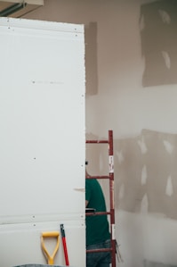 photo of drywall project and drywall repair's in progress