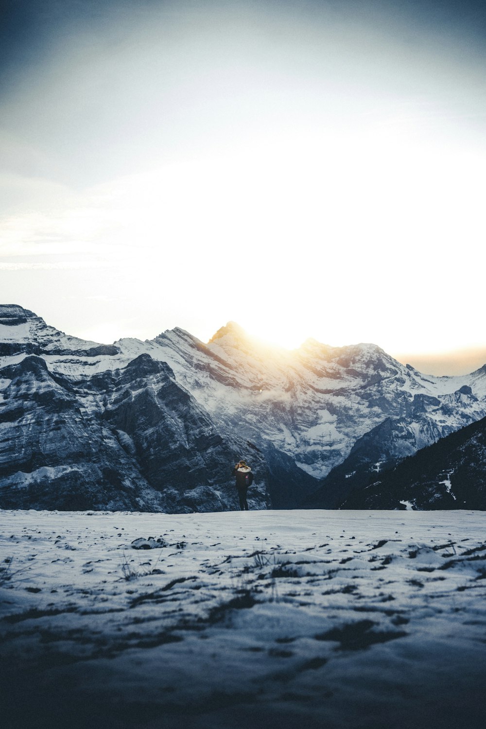 white and black rocky mountain