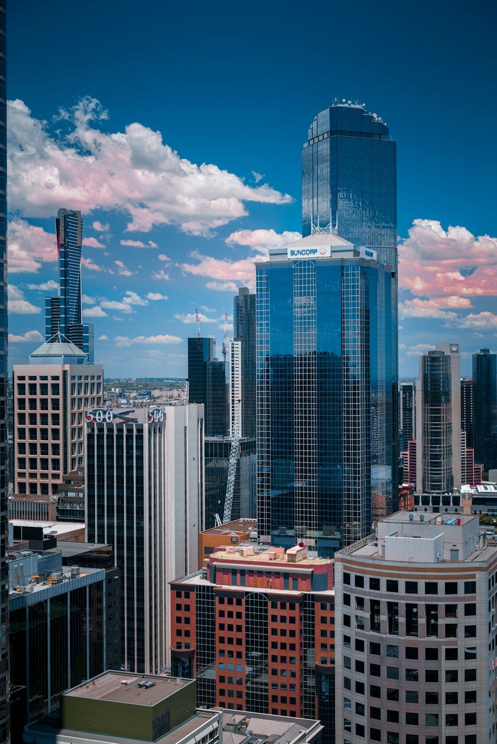 high-angle photography of high-rise buildings