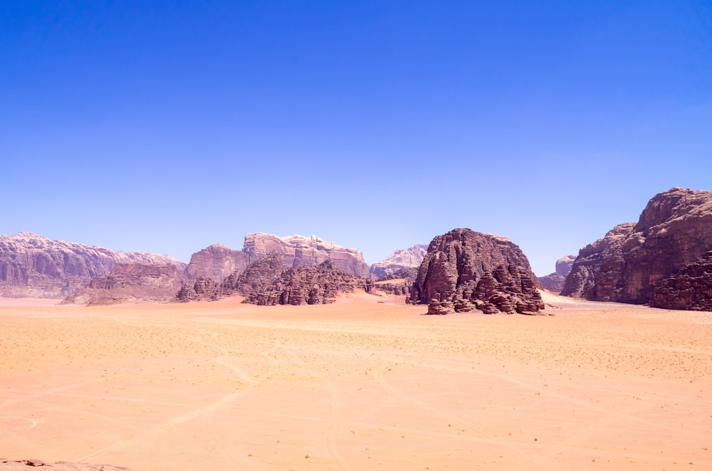 brown sand with rock formations