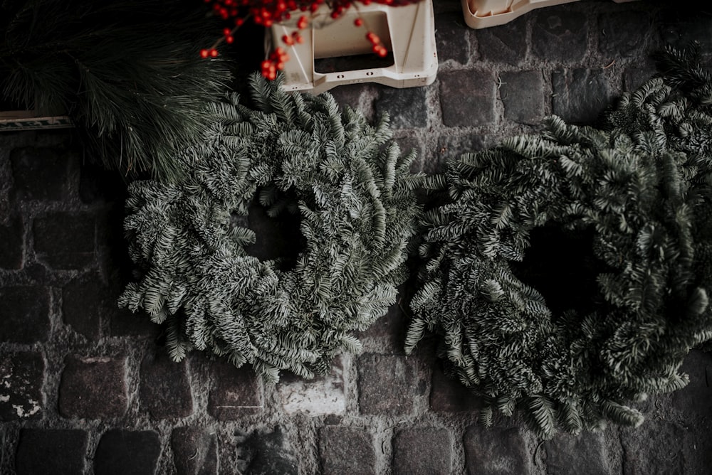 two green wreath