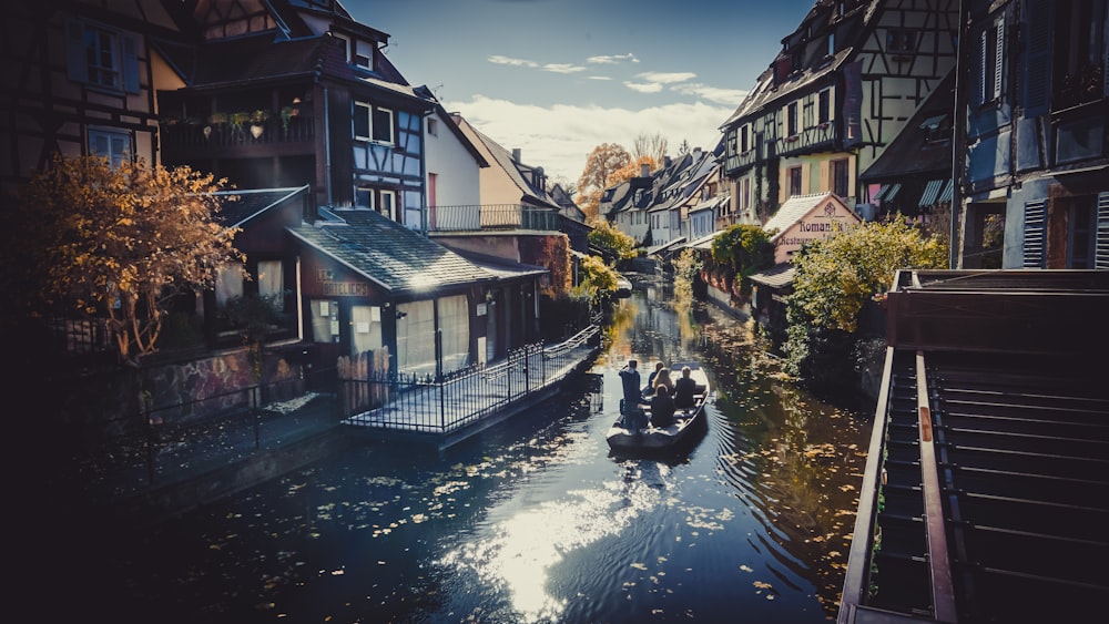 people riding boat