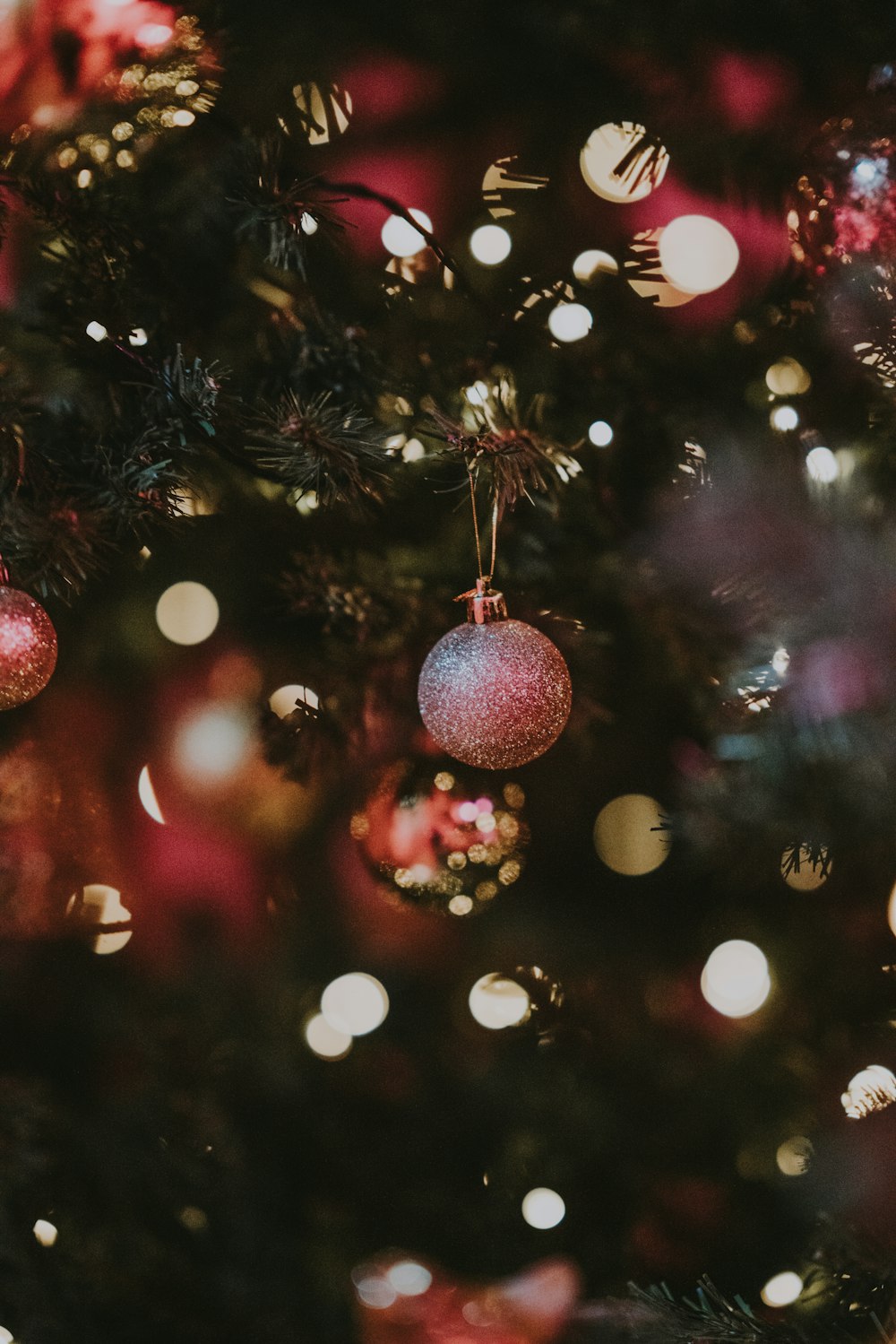 red Christmas baubles