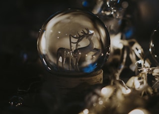 deer glass globe decor