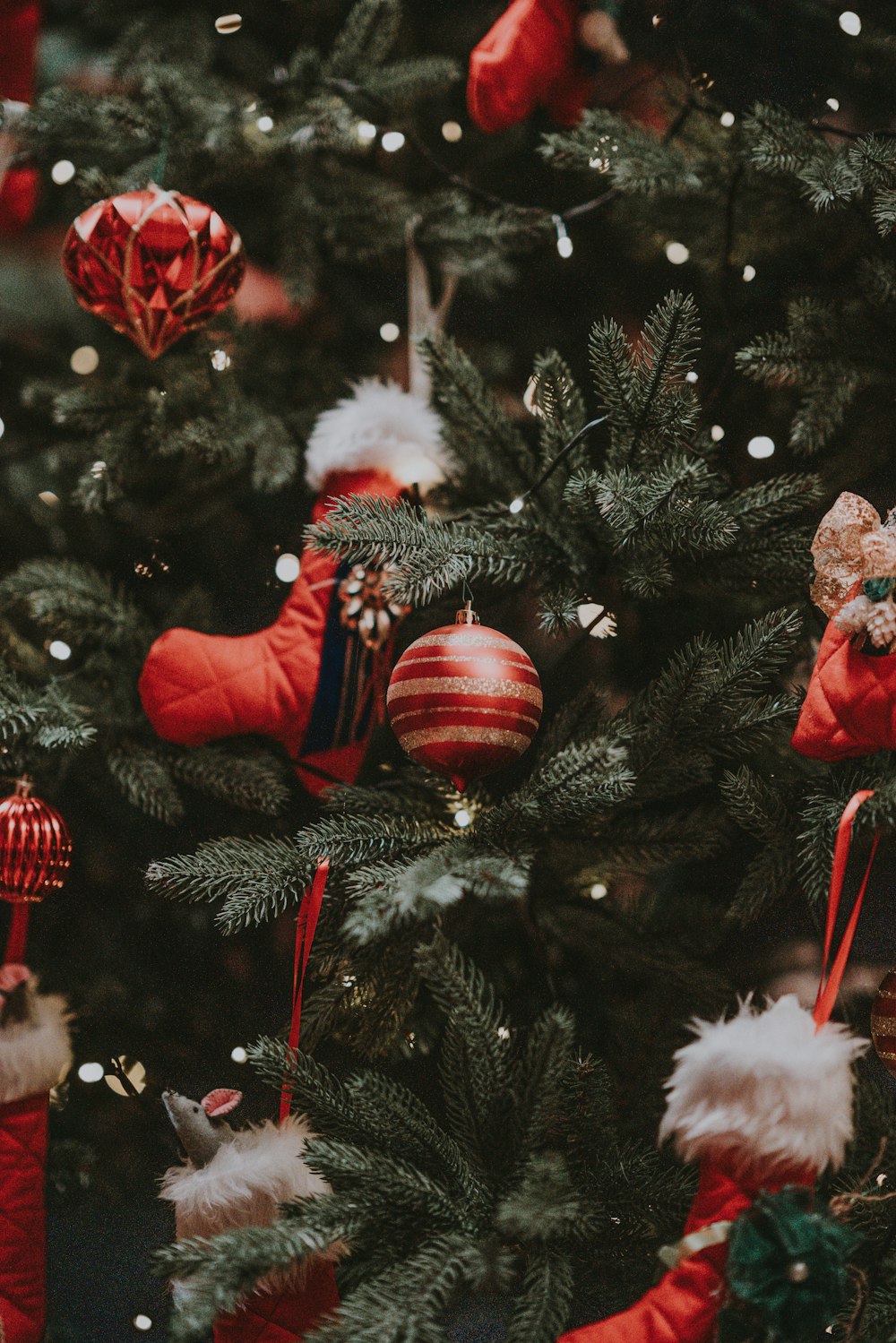 装飾ロットのクリスマスツリー