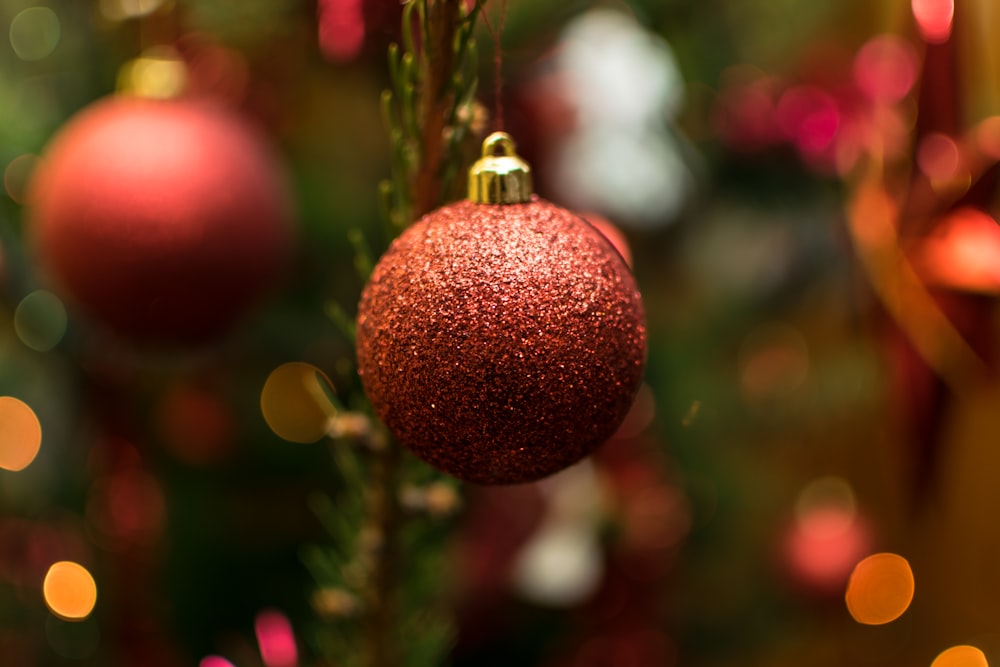 red Christmas ball ornament